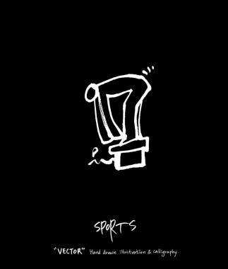 Spor arka plan illüstrasyon / vektör çizim / blackboard stili