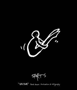 Spor arka plan illüstrasyon / vektör çizim / blackboard stili