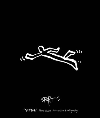 Spor arka plan illüstrasyon / vektör çizim / blackboard stili