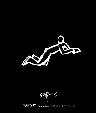 Spor arka plan illüstrasyon / vektör çizim / blackboard stili