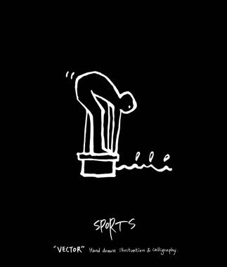 Spor arka plan illüstrasyon / vektör çizim / blackboard stili