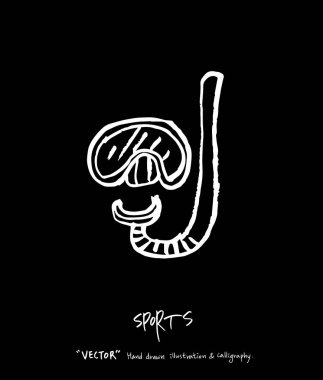 Spor arka plan illüstrasyon / vektör çizim / blackboard stili