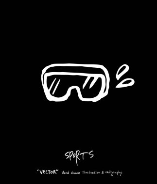 Spor arka plan illüstrasyon / vektör çizim / blackboard stili