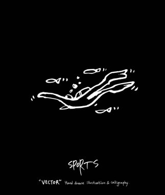 Spor arka plan illüstrasyon / vektör çizim / blackboard stili