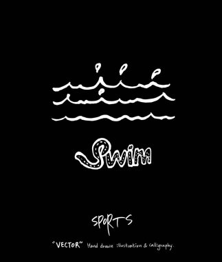 Spor arka plan illüstrasyon / vektör çizim / blackboard stili