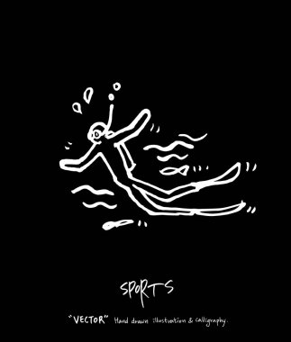 Spor arka plan illüstrasyon / vektör çizim / blackboard stili