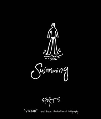 Spor arka plan illüstrasyon / vektör çizim / blackboard stili