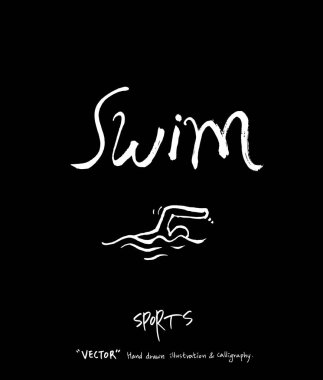 Spor arka plan illüstrasyon / vektör çizim / blackboard stili