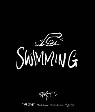 Spor arka plan illüstrasyon / vektör çizim / blackboard stili