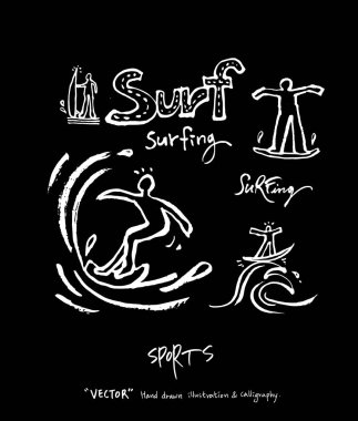 Spor arka plan illüstrasyon / vektör çizim / blackboard stili