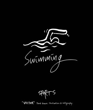 Spor arka plan illüstrasyon / vektör çizim / blackboard stili