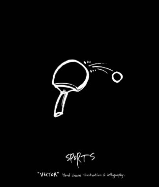 Spor arka plan illüstrasyon / vektör çizim / blackboard stili