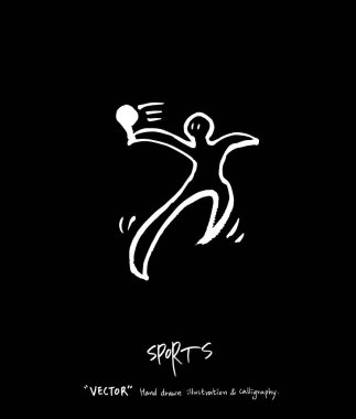 Spor arka plan illüstrasyon / vektör çizim / blackboard stili