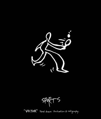 Spor arka plan illüstrasyon / vektör çizim / blackboard stili