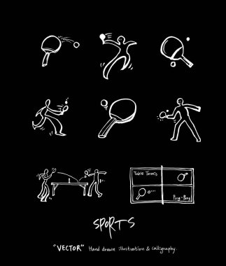 Spor arka plan illüstrasyon / vektör çizim / blackboard stili