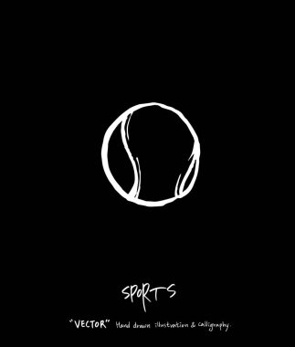 Spor arka plan illüstrasyon / vektör çizim / blackboard stili