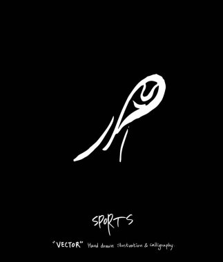 Spor arka plan illüstrasyon / vektör çizim / blackboard stili