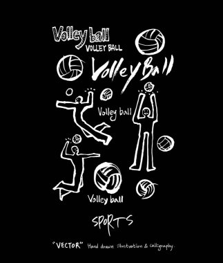 Spor arka plan illüstrasyon / vektör çizim / blackboard stili