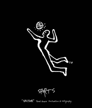 Spor arka plan illüstrasyon / vektör çizim / blackboard stili