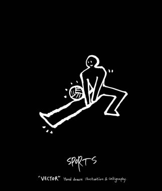 Spor arka plan illüstrasyon / vektör çizim / blackboard stili