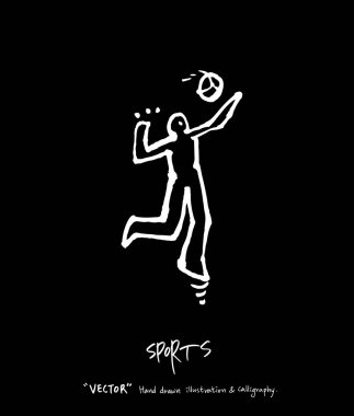 Spor arka plan illüstrasyon / vektör çizim / blackboard stili