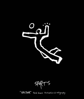 Spor arka plan illüstrasyon / vektör çizim / blackboard stili