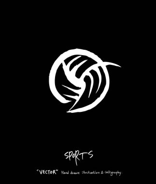 Spor arka plan illüstrasyon / vektör çizim / blackboard stili