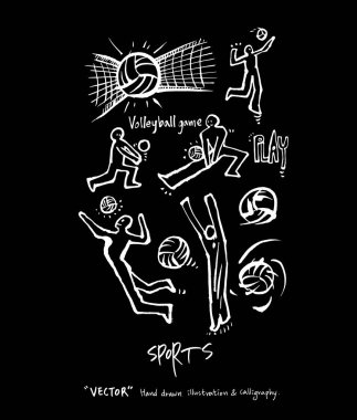 Spor arka plan illüstrasyon / vektör çizim / blackboard stili