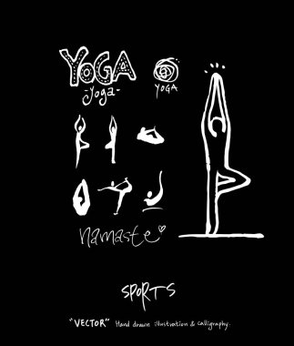 Spor arka plan illüstrasyon / vektör çizim / blackboard stili