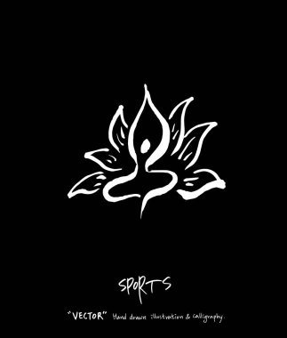 Spor arka plan illüstrasyon / vektör çizim / blackboard stili