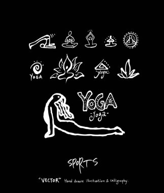 Spor arka plan illüstrasyon / vektör çizim / blackboard stili