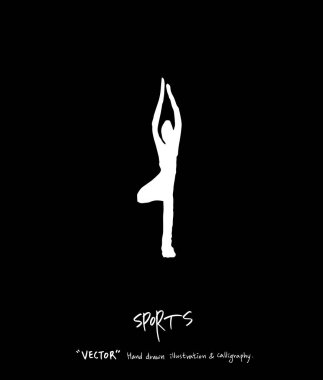 Spor arka plan illüstrasyon / vektör çizim / blackboard stili