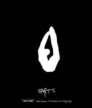 Spor arka plan illüstrasyon / vektör çizim / blackboard stili