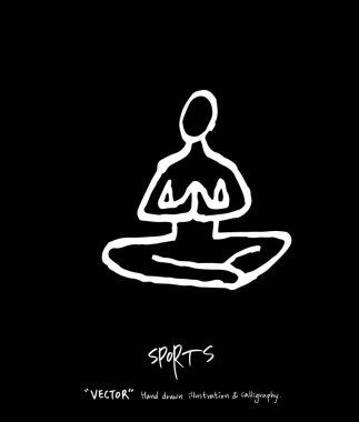 Spor arka plan illüstrasyon / vektör çizim / blackboard stili