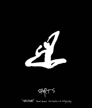 Spor arka plan illüstrasyon / vektör çizim / blackboard stili