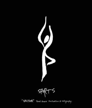 Spor arka plan illüstrasyon / vektör çizim / blackboard stili