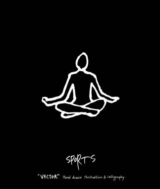 Spor arka plan illüstrasyon / vektör çizim / blackboard stili