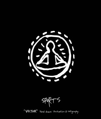 Spor arka plan illüstrasyon / vektör çizim / blackboard stili