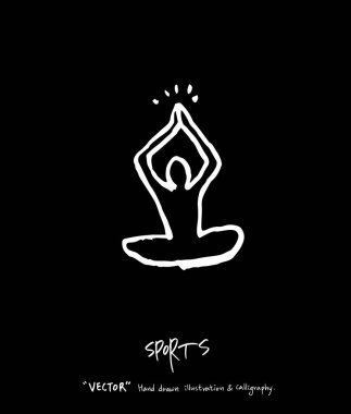 Spor arka plan illüstrasyon / vektör çizim / blackboard stili