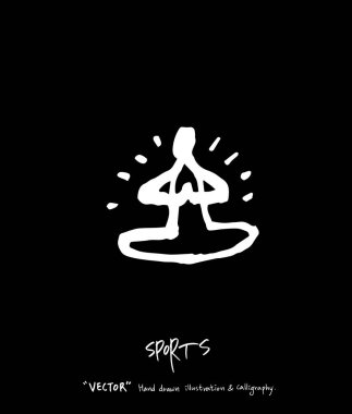 Spor arka plan illüstrasyon / vektör çizim / blackboard stili