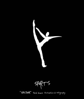 Spor arka plan illüstrasyon / vektör çizim / blackboard stili