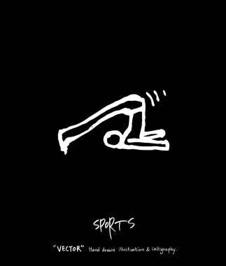 Spor arka plan illüstrasyon / vektör çizim / blackboard stili