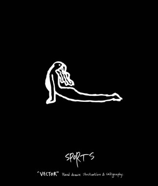 Spor arka plan illüstrasyon / vektör çizim / blackboard stili