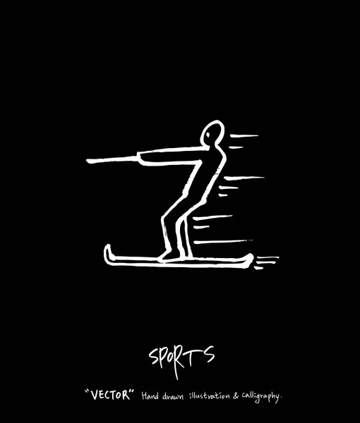 Illustration Fond Sport Illustration Vectorielle Style Tableau Noir — Image vectorielle