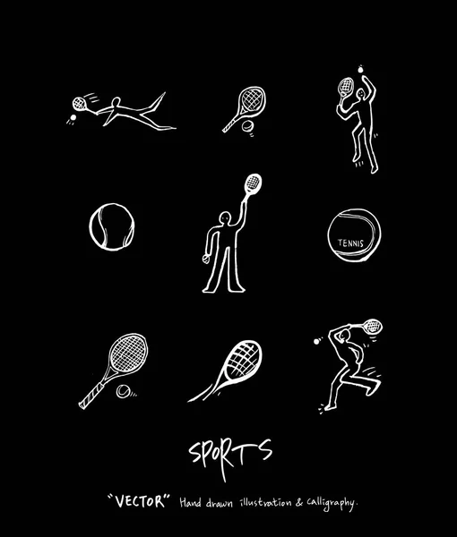 Illustration Fond Sport Illustration Vectorielle Style Tableau Noir — Image vectorielle