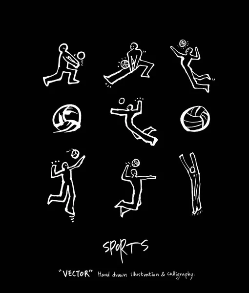 Illustration Fond Sport Illustration Vectorielle Style Tableau Noir — Image vectorielle