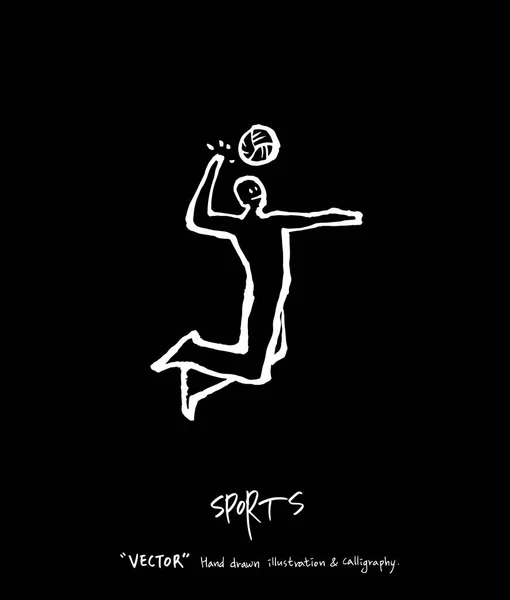 Illustration Fond Sport Illustration Vectorielle Style Tableau Noir — Image vectorielle