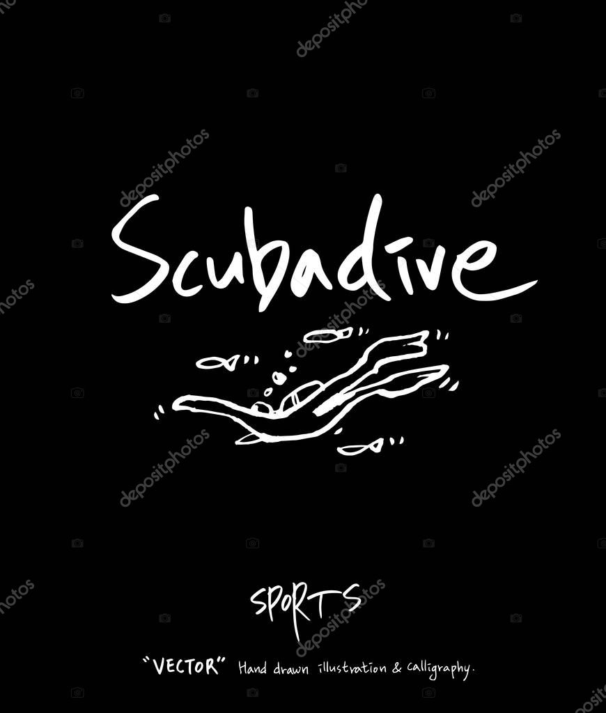 Sport background illustration / vector illustration / blackboard style