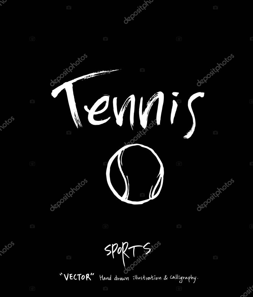 Sport background illustration / vector illustration / blackboard style