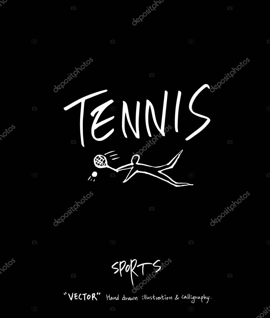 Sport background illustration / vector illustration / blackboard style